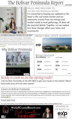 The Bolivar Peninsula Report March 23 2025