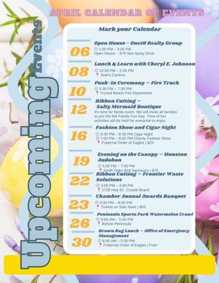 Bolivar Peninsula April Calendar of Events