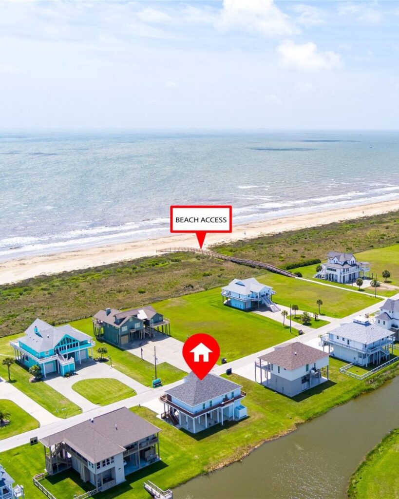 Beach homes in Crystal Beach Texas on the Bolivar Peninsula