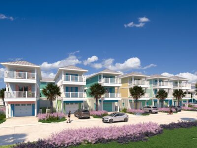 Luxury Beach Bungalows at Camp Margaritaville Resort Crystal Beach on Bolivar Peninsula, Texas.