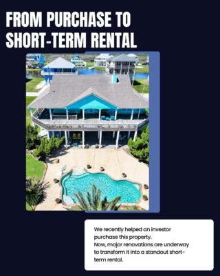 Crystal Beach investment property with a private pool undergoing a short-term rental transformation