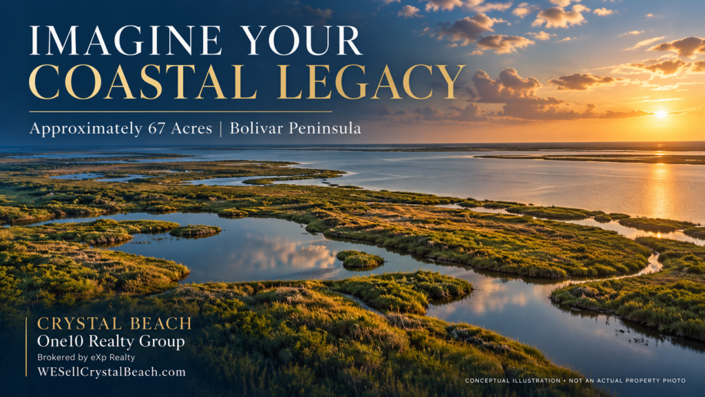 Bolivar Peninsula Waterfront Acreage — Conceptual Rendering