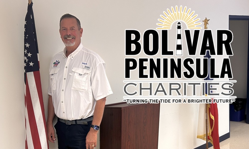 Mark DeSantis, president of Bolivar Peninsula Charities and Realtor with Crystal Beach One10 Realty Group.